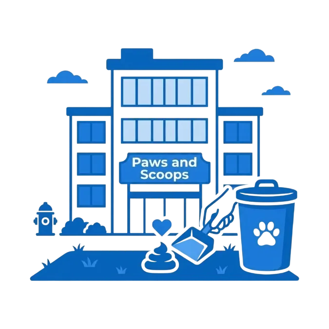 Commercial pet waste removal icon