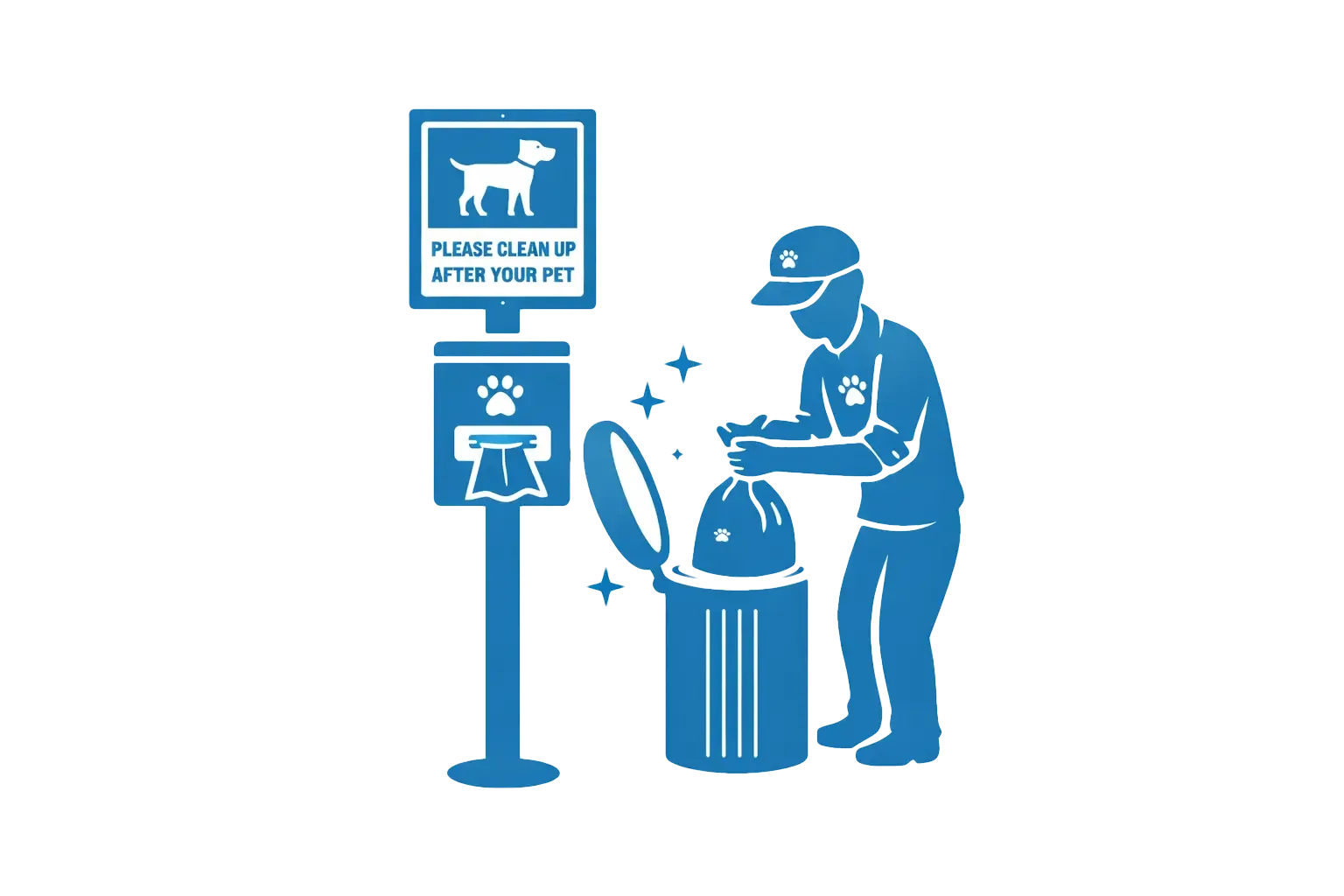 Waste station service icon