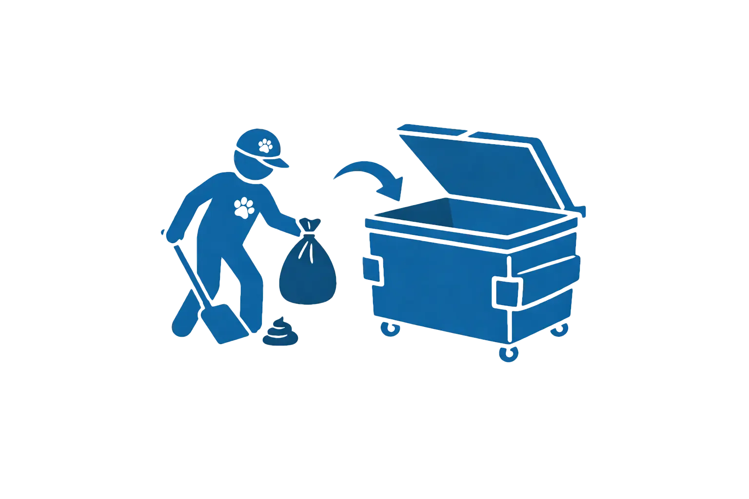Waste removal and disposal icon
