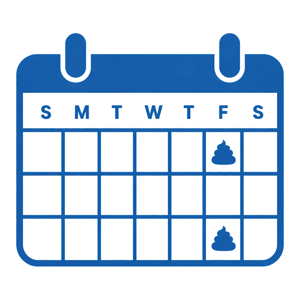 Bi-weekly service calendar icon
